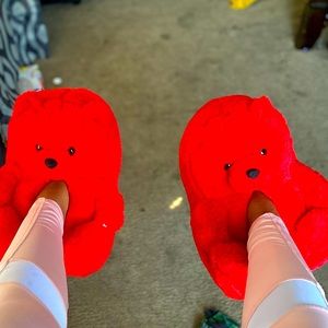 Teddy bear slippers